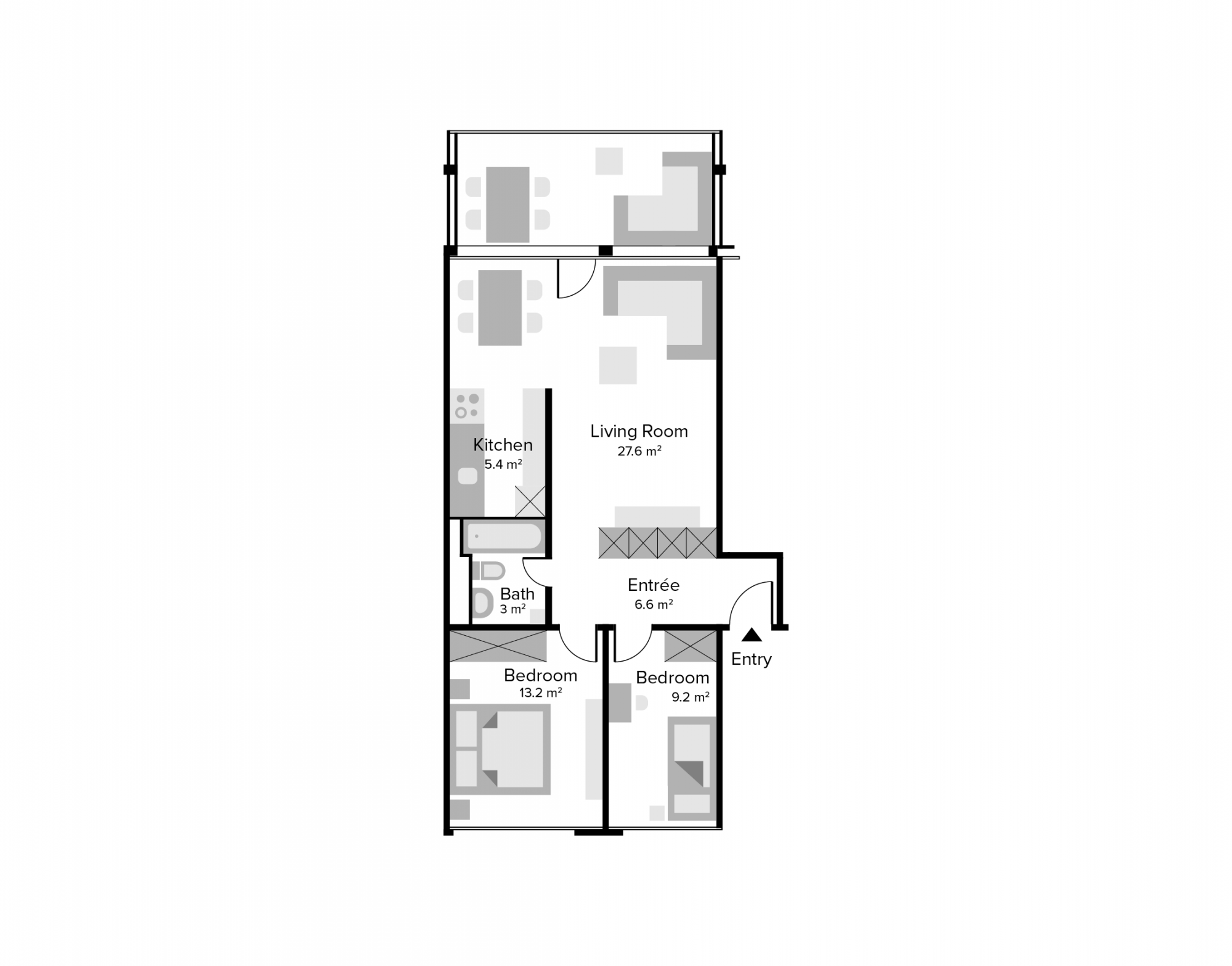 Serviced Apartment in Zug 3.5 room apartment familyfriendly