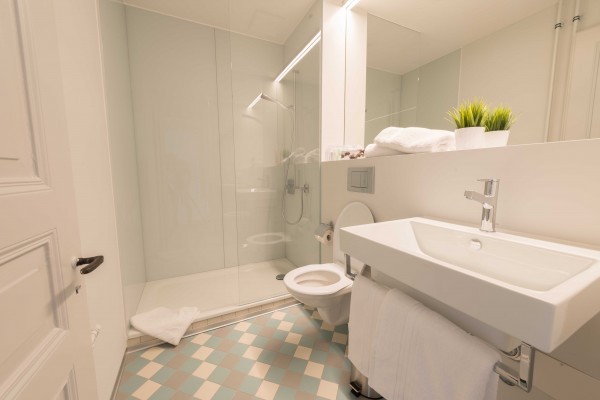 Badezimmer im Business Apartment Luzern