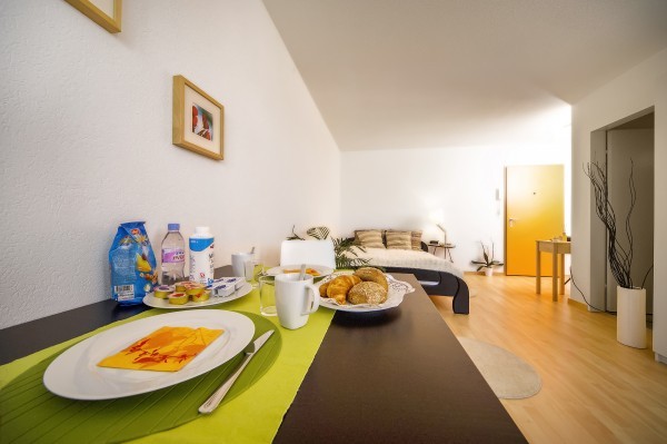 Essen im Business Apartment Luzern