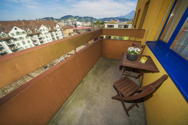 Balkon des Möblierten Apartments Luzern
